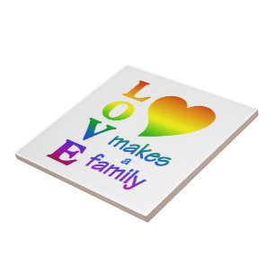 Tegel van de regenboogfamilie tegeltje