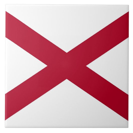 Tegel van de vlag van Alabama Tegeltje (Voorkant)