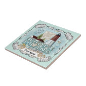 Tegel van de vuurtoren van Rhode Island Tegeltje (Zijkant)