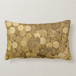 Tegel van goudronde munten kussen