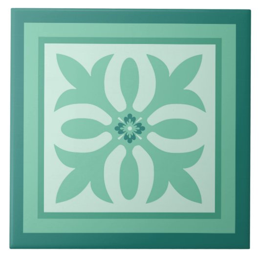 Tegel van het Seafoamkleurenpatroon Tegeltje (Voorkant)