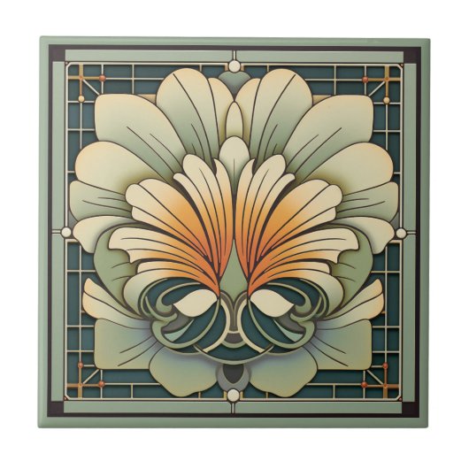 Tegel van keramische kunst, zoals decobloem tegeltje (Voorkant)