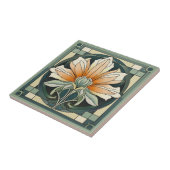 Tegel van keramische kunst, zoals decobloem tegeltje (Zijkant)