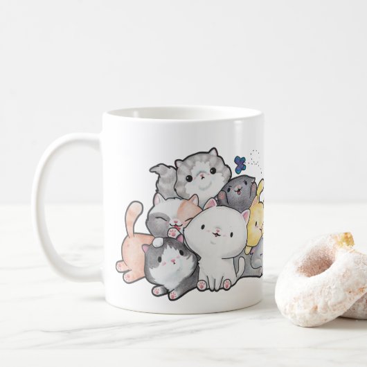 Tegel van Kittens Koffiemok (Met donut)