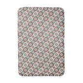 Tegel van Koraal en Mint Diamond Pattern Bath Mat (Voorkant Verticaal)