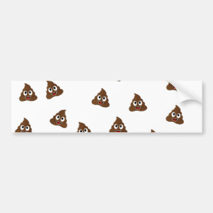 Tegel van Poo emoji die poep glimlacht Bumpersticker