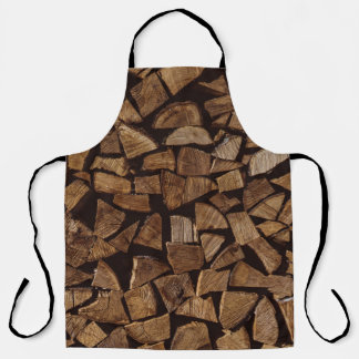 Tegel van vuurhout schort