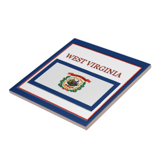 Tegel Vlag ontwerp West Virginia Tegeltje (Zijkant)