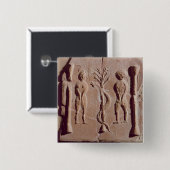 Tegel voor Adam en Eva, Roman Vierkante Button 5,1 Cm (Voorkant /achterkant)