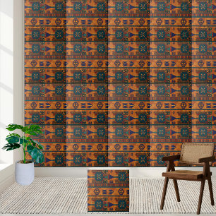 Tegel voor het geometrische patroon van Afrika voo Tegeltje