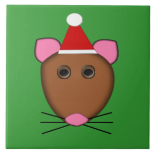 Tegel voor prettige kerstmuis tegeltje