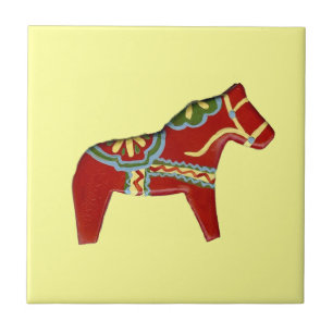 Tegel voor Red Dala Horse Tegeltje