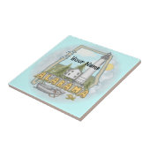 Tegel vuurtoren van Alabama Tegeltje (Zijkant)