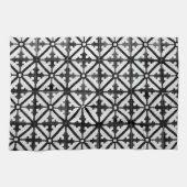 Tegel zwart-wit theedoek (Horizontaal)