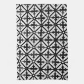 Tegel zwart-wit theedoek (Verticaal)