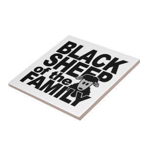 TEGEL ZWARTE SCHAPEN TEGELTJE