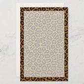 Tegelachtergrond met luipaard briefpapier (Voorkant / Achterkant)