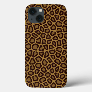 Tegelachtergrond met luipaard iPhone 13 hoesje