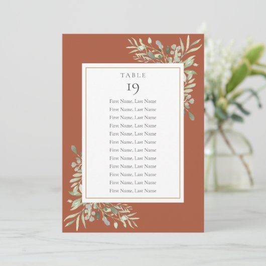 Tegelgroen Stoelenindeling Tafelnummer (Staand voorkant)