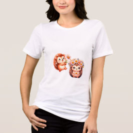Tegelijk zo schattige Romantische Bloemige Egel Du Tri-Blend Shirt
