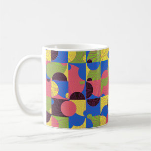 tegelpatroon, abstract naadloze backgroun koffiemok