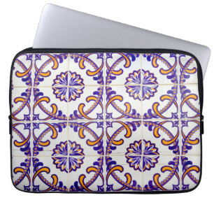 Tegelpatroon close-up, Portugal Laptop Sleeve