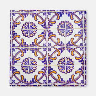 Tegelpatroon close-up, Portugal Magneet