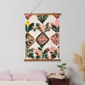 Tegels & Botanicals Hangend Wandkleed (Slaapkamer)