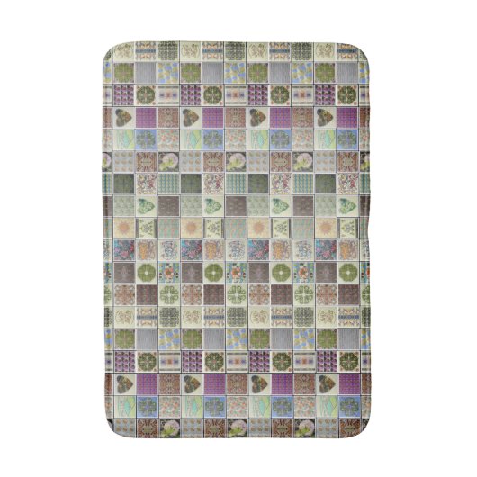 Tegels  Folk Art Pattern Badmat (Voorkant Verticaal)