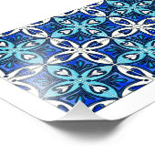 Tegels geïnspireerd door Azulejos Blue Foto Afdruk (Hoek)