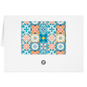  tegels in blauw en oranje (Achterkant Horizontaal)