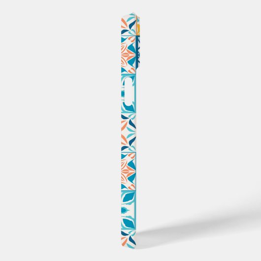  tegels in blauw en oranje Case-Mate iPhone case (Achterkant / Rechts)