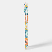  tegels in blauw en oranje Case-Mate iPhone case (Achterkant / Links)