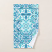  tegels in blauw en wit bad handdoek (Handdoek)