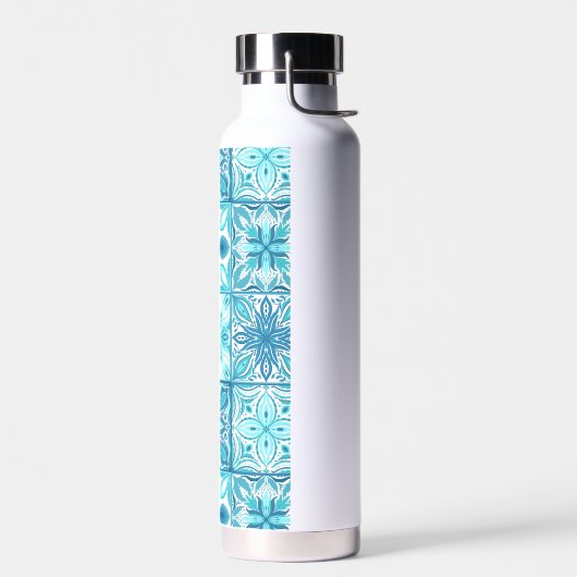tegels in blauw en wit waterfles (Links)