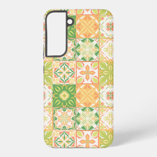  tegels in groen en geel samsung galaxy hoesje