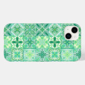  tegels in groen en wit Case-Mate iPhone case (Achterkant (horizontaal))