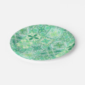  tegels in groen en wit papieren bordje (Gekanteld)