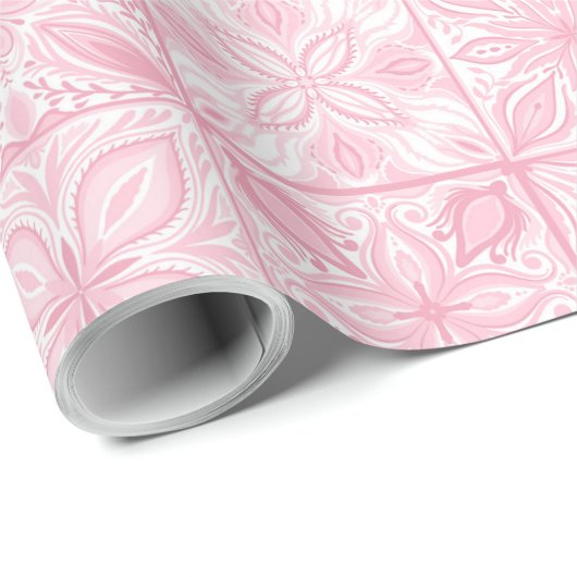 tegels in roze cadeaupapier (Rol Hoek)