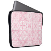  tegels in roze laptop sleeve (Voorkant Rechts)