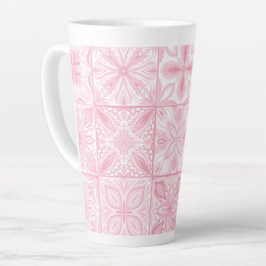  tegels in roze latte mok (Linkerhoek)