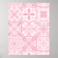tegels in roze