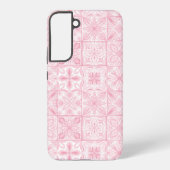  tegels in roze samsung galaxy hoesje (Achterkant)