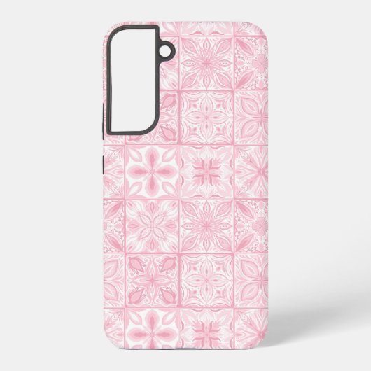  tegels in roze samsung galaxy hoesje (Achterkant)