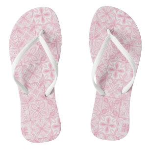  tegels in roze teenslippers