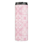 tegels in roze thermosbeker (Achterkant)