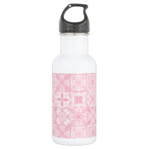 tegels in roze waterfles