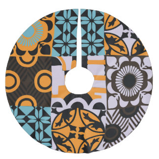  tegels: ingewikkelde decoratieve details. kerstboom rok