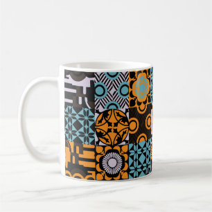 tegels: ingewikkelde decoratieve details. koffiemok