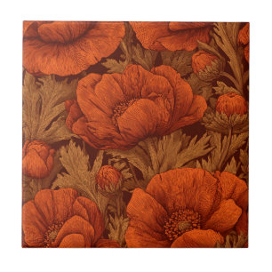 Tegels met Art Nouveau Anemoon voor een stijlvolle Tegeltje